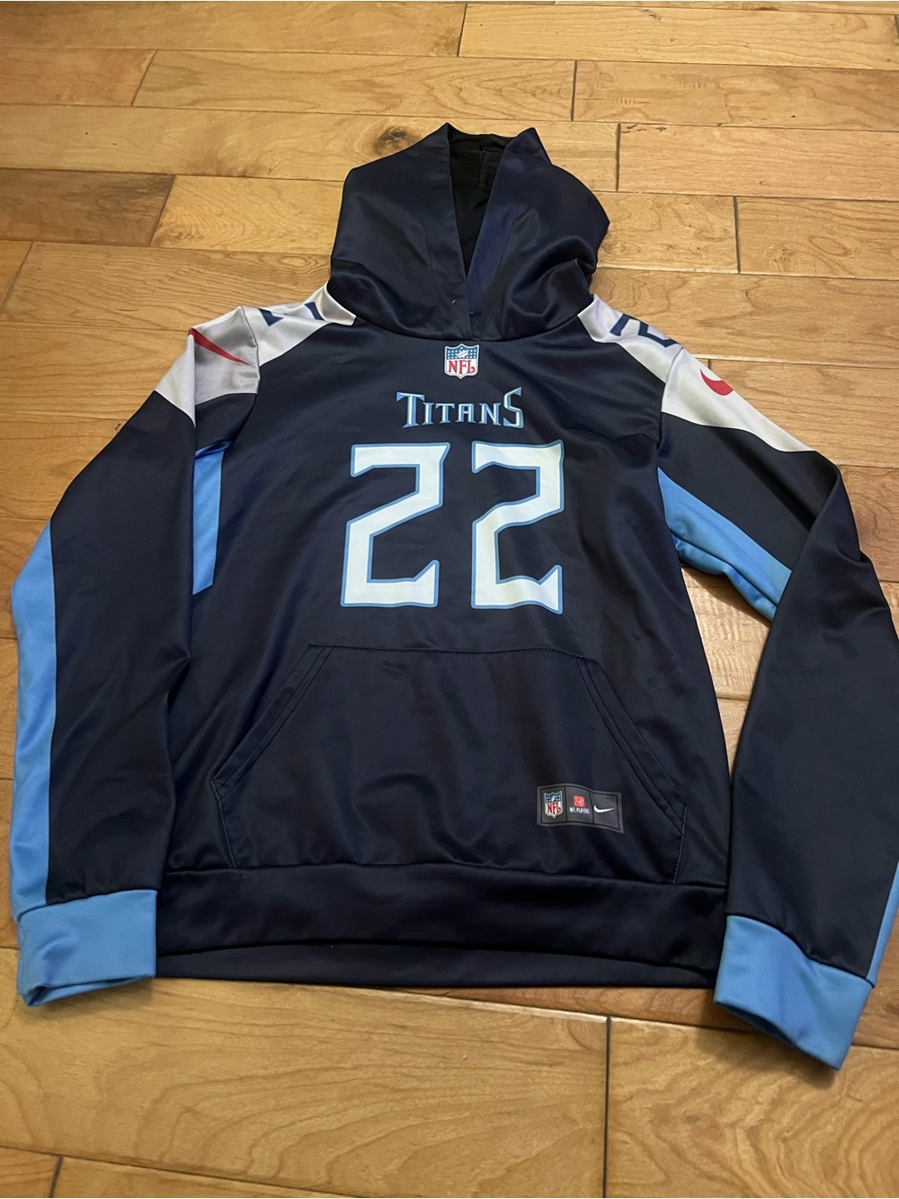 Nike Navy & Light Blue Tennessee Titans #22 Henry Crewneck Hoodie